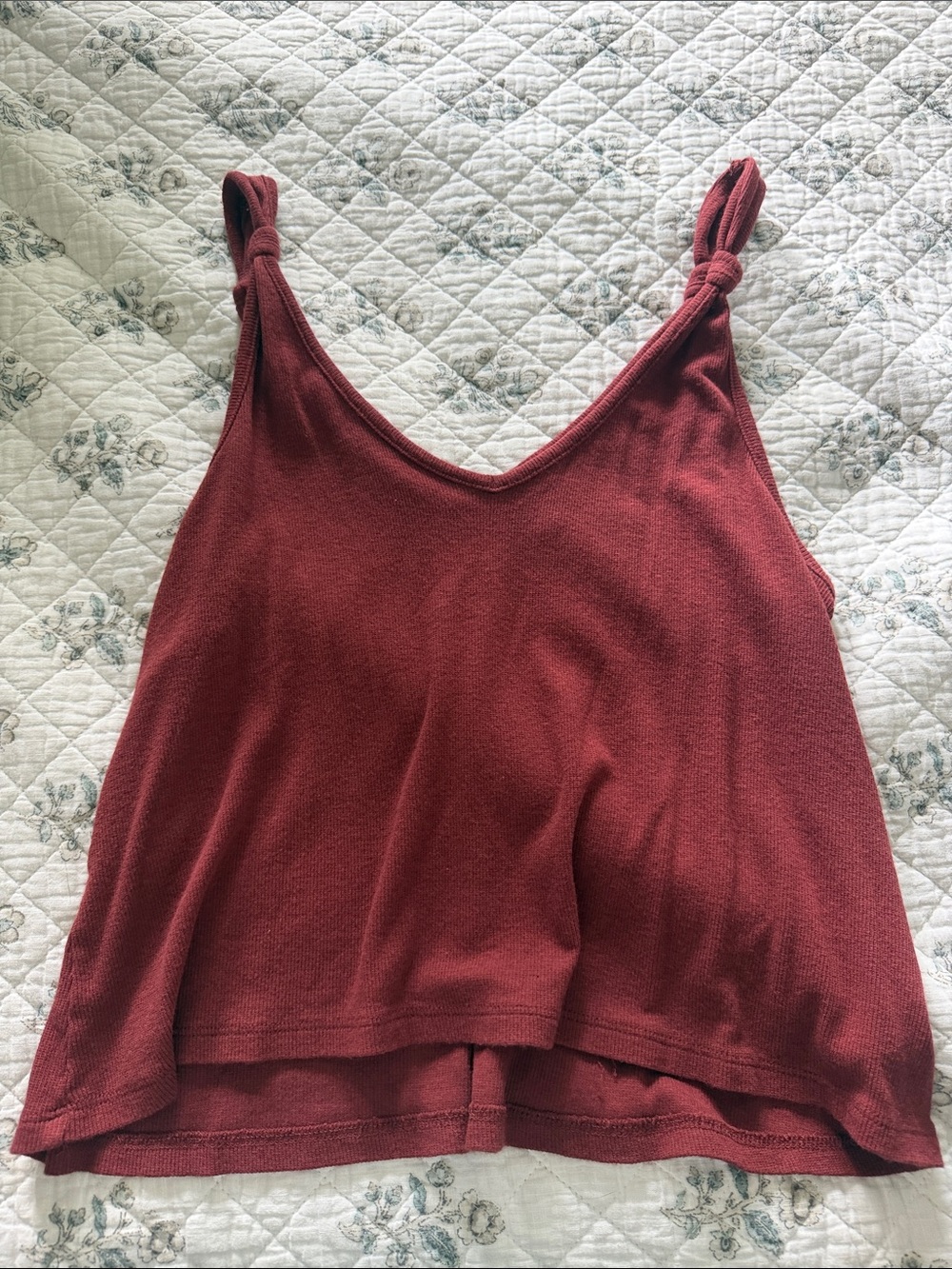 Shyanne Knotted Strap Camisole - Brick Red
